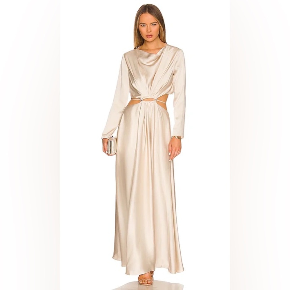 NWT SIMKHAI Kamryn Smocked Bodice Dress